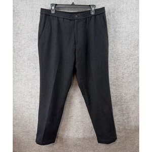 Harry Brown Brown Wool Blend Pants Men's 34R fits 34x27 Stretch Waist Pockets